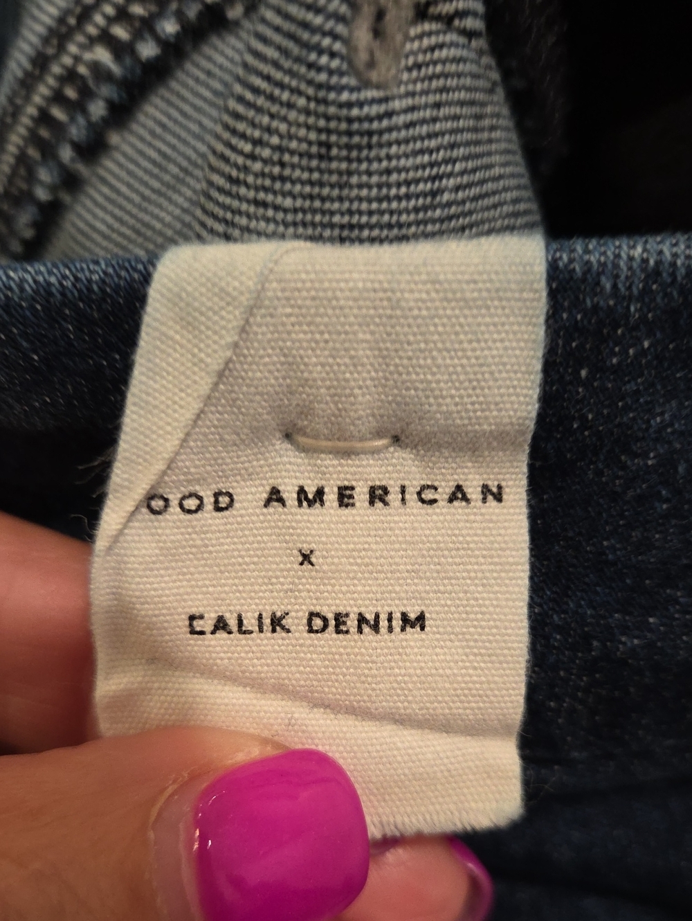 Good American Always Fits Good Legs Skinny Crop Jeans Size 6-12 BLUE838 Raw Hem - Picture 6 of 11